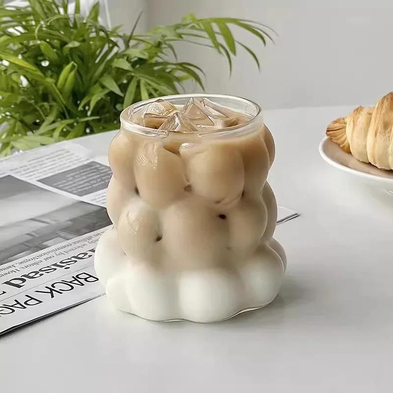 Summer Drinks Transparent Glass Cup Grape Shape Irregular Heat Resistant Coffee Mug Beer Juice Milk Water Cup Cocktail Glass Cup