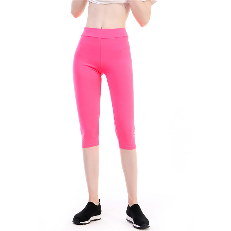 Women Fashion Casual Summer Sports Cropped Pants Slim Fit Running Fitness Yoga Leggings