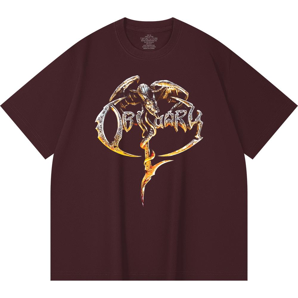Tricou Heavy Metal 230 Gsm 100% Bumbac Imprimeu Trupă Rock Muzică Populară Tricou Unisex din Bumbac Gros