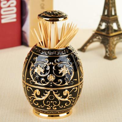 Rotating Toothpick Holder Rotating Press Toothpick Holder Box Dispenser Organizer Container Decoration for Home Kitchen Hotel