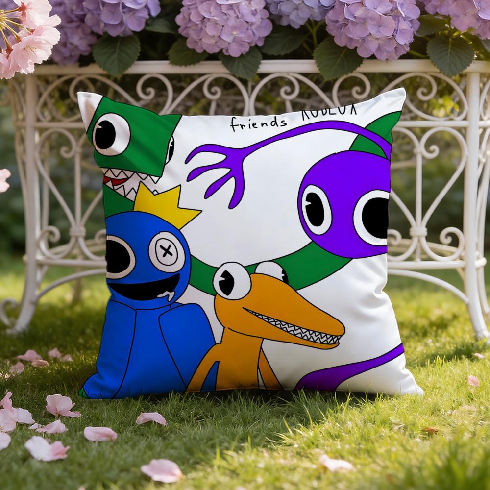 Anime R-Rainbow F-Friends cartoon Cushion Cover Home & Car Dual-Scene Pillow Cover: Reversible for Premium Comfort