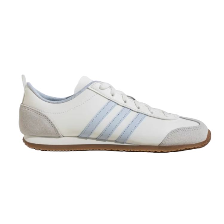 New Adidas VS JOG 2.0 Abrasion Resistant Low Top Casual Shoes Unisex White Blue JS4462