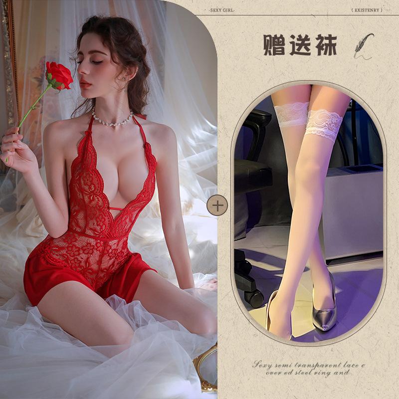 Flirting Sex Uniform Lace Sexy Lingerie Uniform Female Seduction Flirting onesie Sex Lingerie
