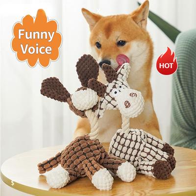 Παιχνίδια Σκύλου Σχήμα Γάιδαρου Κορδούρα Παιχνίδι Μασήματος για Κουτάβι Παιχνίδι με Κουδουνάκι Παιχνίδι από Βελούδο Κόκαλο Μόλαρ Παιχνίδια Κατοικίδιων Ανθεκτικό στο Δάγκωμα Παιχνίδι Καθαρισμού Δοντιών