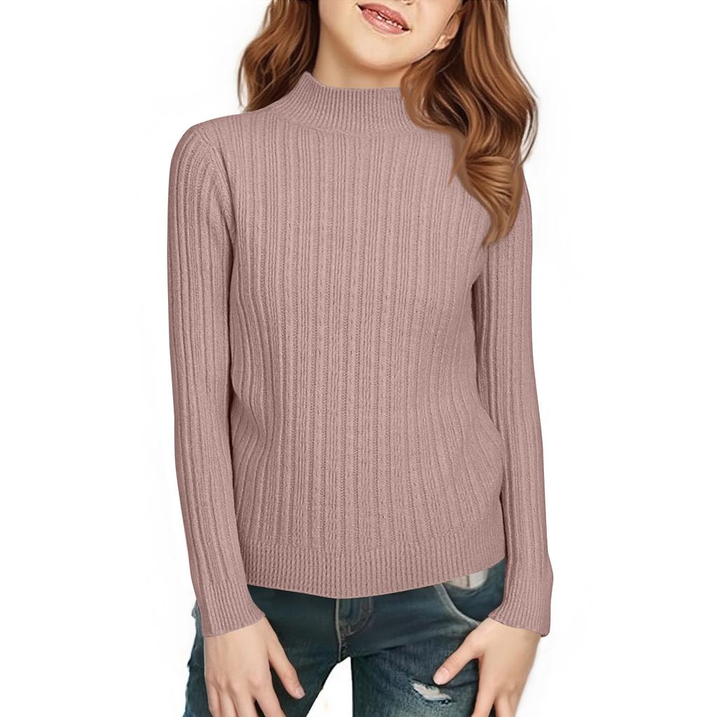 Children's Fashionable Casual Half-high Collar Bottoming Shirt Long-sleeved Top