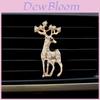 Car Air Vent Perfume Clip With Diamond-encrusted Deer Design Customizable Car Decoration