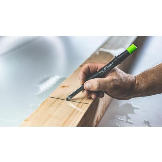 Pika Marker Architectural Mechanical Flat Lead 2 x Black 6060SB03 "BIG Dry" Pencil, 5mm, 2B,