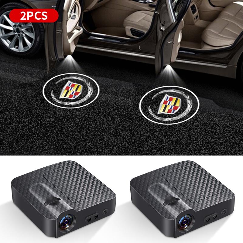 Car Door LED HD Welcome Courtesy Shadow Projector Lamp Logo Light For Cadillac SRX ATS XTS CT4 CT5 CT6 XT4 XT5 XT6 Accessories