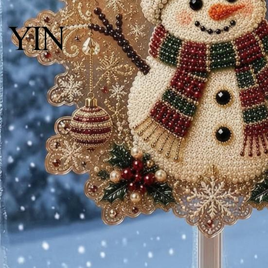 Weihnachts Bastelsets für Erwachsene Perlmutt Malerei Sonnenfänger Kunst-Set, Acryl Schneeflockenform Brett Dekorative Edelstein Schmucksteine Sets mit