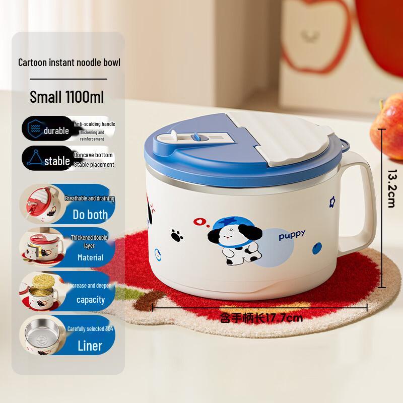 OLOEY 304 Stainless Steel Double-Layer Insulated Food Container