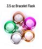 304 Stainless Steel Bracelet Flask, 3.5 Oz Round Portable Hip Flask