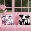 Fashion cartoon cute dog Cushion Cover Reversible Plush Pillow Cover – For car, sofa, bedroom, perfect as a gift.