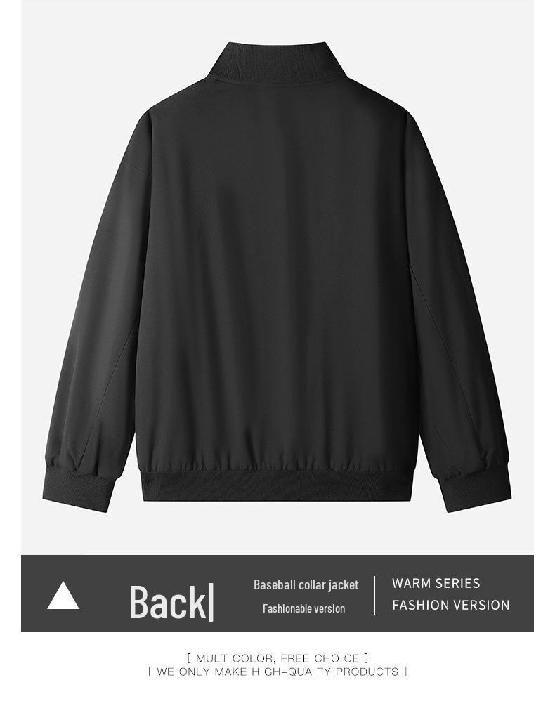 Men's Cross-Border Casual Baseball Jacket - Light Mature Style, Street Cool, Loose Fit, Spring/Autumn Trendy Outerwear.