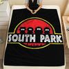 South Park Art Printed Flannel Blanket, soft throw for bedroom sofa, washable, fan merchandise, great gift.