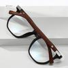 Trendy Anti Blue Light Wooden Grain Leg TR90 Glasses, Men Women Big Square Blue Ray Blocking for Computer Glass Frames gafas