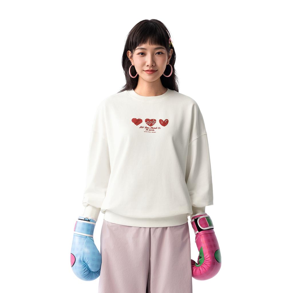 Li Ning Sports Life Collection Sweatshirt Women's Ivory AWDV806-1