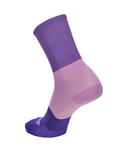 Santini Cycling Socks, Unisex, Big Bengal, with Honeycomb Instep, Breathable, Purple (Sizes XL-2XL), 5S652HPBIGB [Authentic]