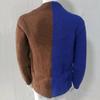 Herre Cardigan Fargeblokkert Slim-Fit Ståkrage Langermet Strikket Yttertøy