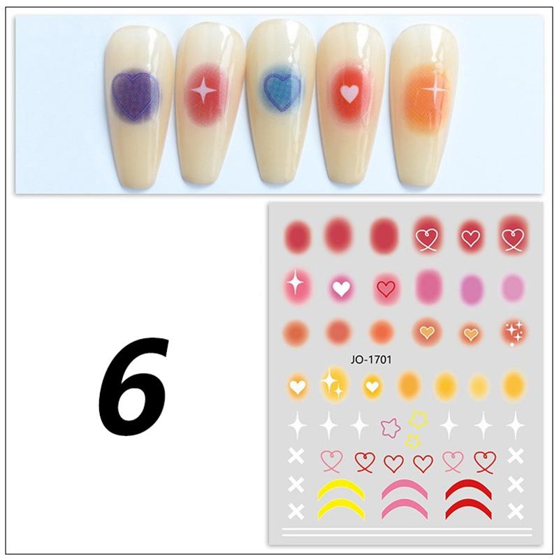 

Manicure Stickers For Nails Ice Transparent Japanese Cartoon Nail Stickers Cute Nail Polish Film French Nail Art Decorations