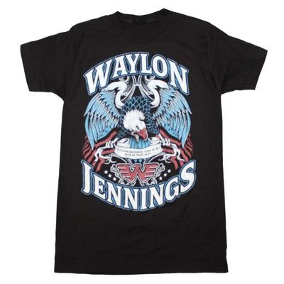 Waylon Jennings- Lonesome Onry & Mean T-Shirt Size XL, X-large, Black, X-Large