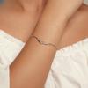 Original Rose S925 Sterling Silver Bracelet Simple and High-end Plain Silver Melon Seed Chain Bracelet