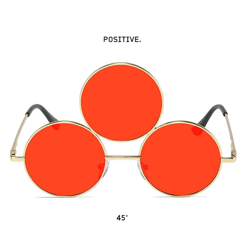 Barevné sluneční brýle s třemi kulatými obroučkami, módní brýle pro dospělé, venkovní, vánoční večírek, focení, nákupy