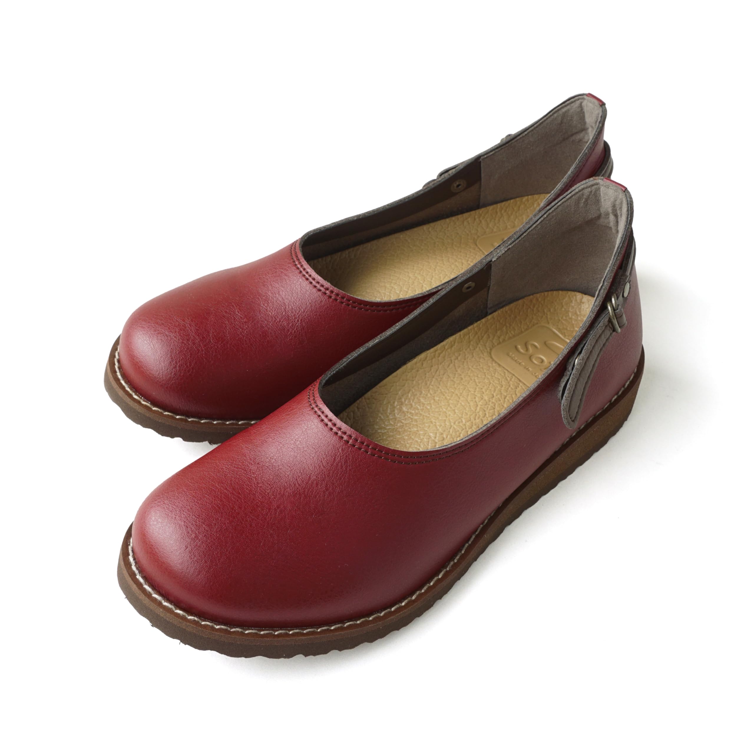 

[Belle & Sofa - Gentle Shoe Workshop] Women s Slip-on Shoes - Comfortable, Lightweight, Easy to Walk In, Painless, 2-Way Strap, Made in Japan, PLANT (