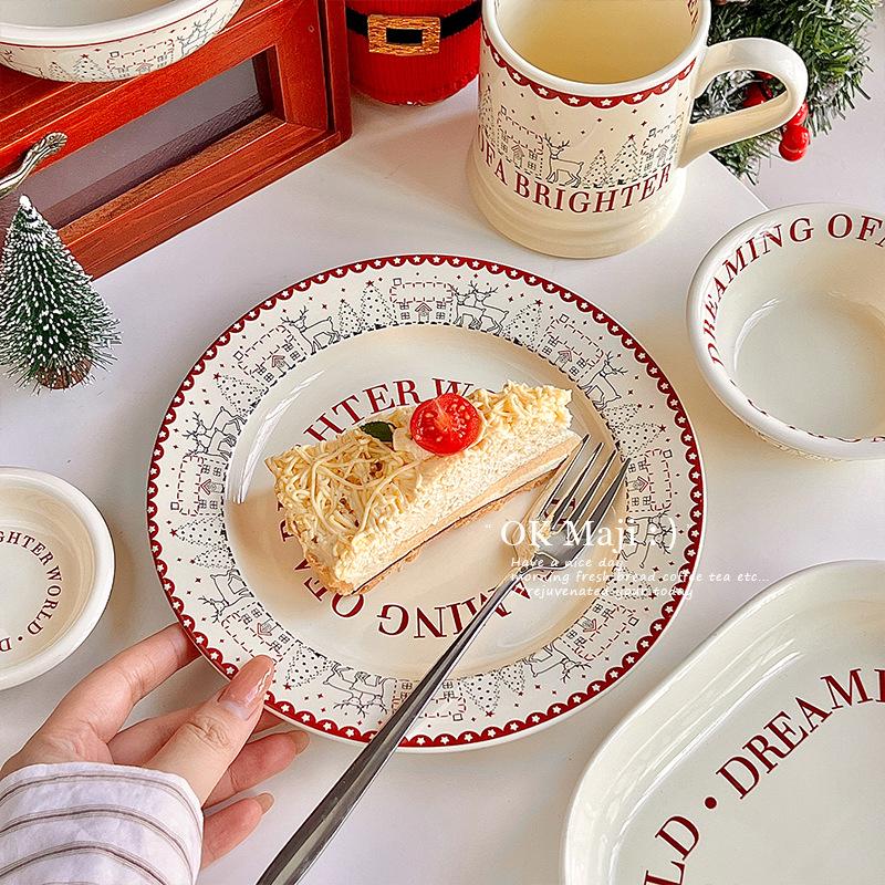 Elegantes 2025 Keramik-Geschirrset: Schüsseln, Geschirr, Teller für Nachmittagstee & Abendessen