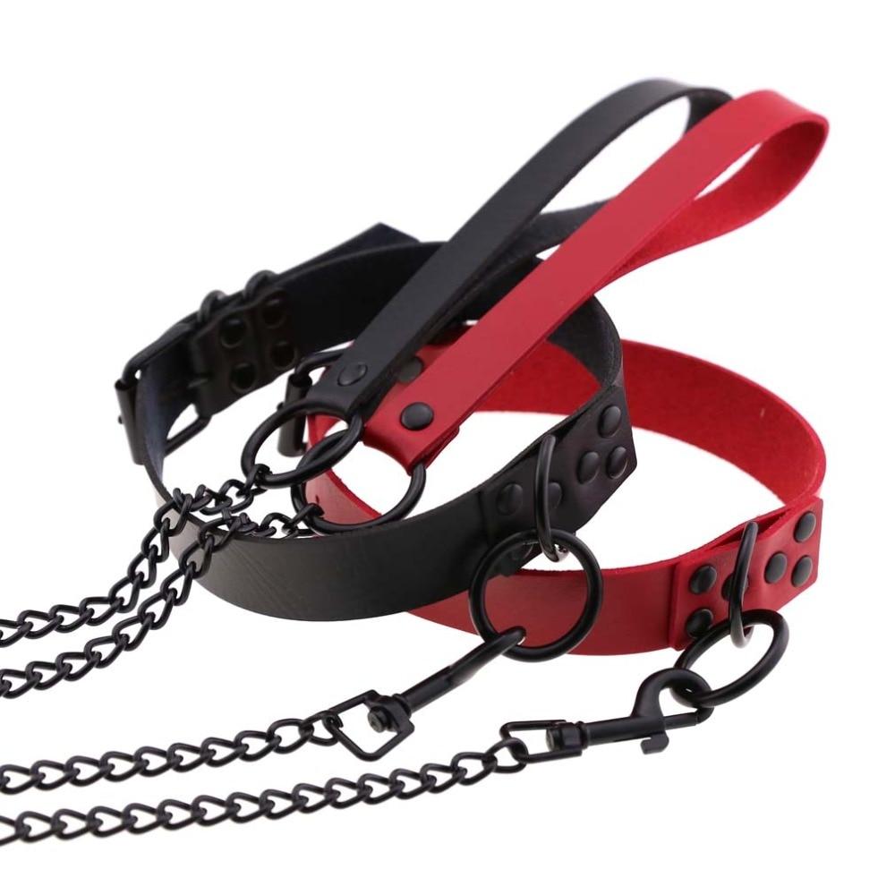 Rivet Slave Collar With Leash Pet Play Owned Submissive Collars & Leashes