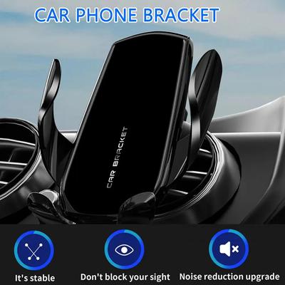 Universalus gravitacinis automobilinis telefono laikiklis, tvirtinamas prie oro angos spaustuku, mobiliojo telefono stovas, išmaniojo telefono GPS laikiklis automobilyje, skirtas iPhone Huawei