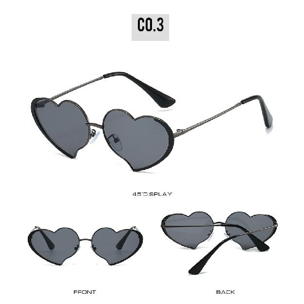 Metal Frame Sunglasses, Heart-shaped Sunglasses, Quirky Sunglasses, Street Style, Trendy Sunglasses