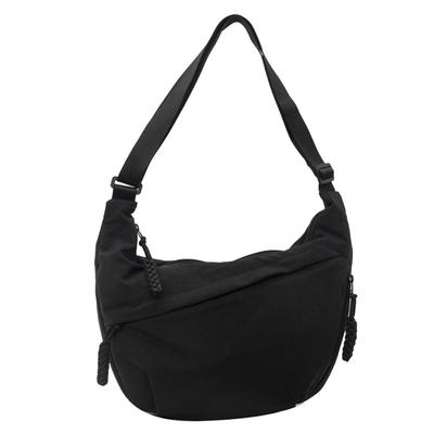 Tuten Damen Nylon Schultertasche, Wasserdicht, Leicht, Klein, Crossbody, 2-Wege, Verstellbarer Schultergurt, Weich, Einfaches Design (Schwarz)