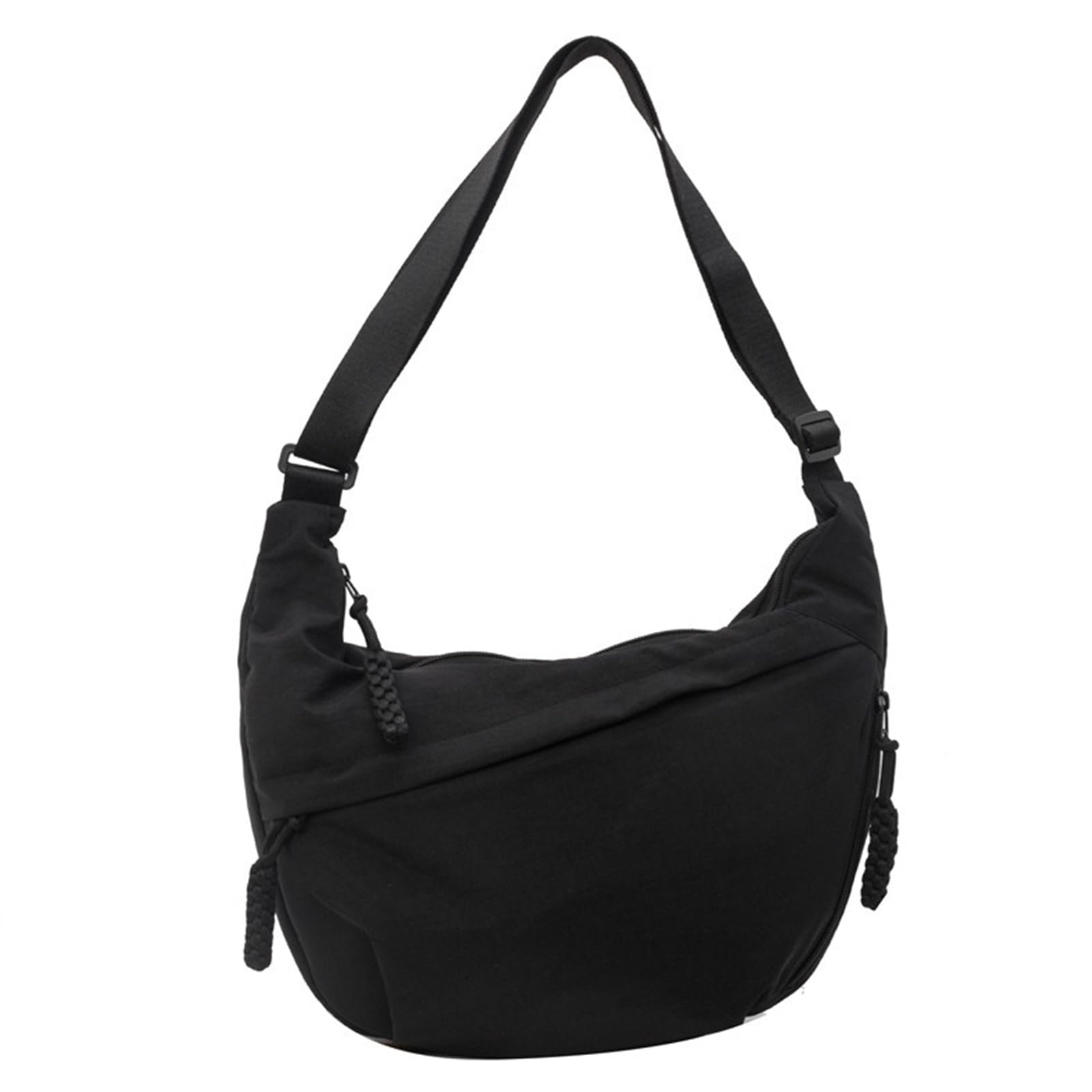 

Жіноча нейлонова сумка через плече Tuten, Водонепроникна, Легка, Маленька, Crossbody, 2-Way, Регульований плечовий ремінь, М яка, Простий дизайн (Чорний)
