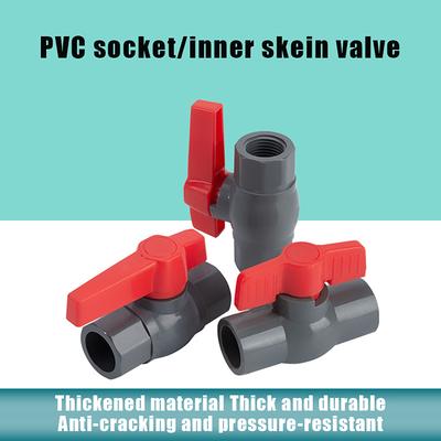 20~50Mm Grey Pvc Pipe Thread Connector Direct Elbow Tee Irrigation Joint Water Supply Pipe Adapter Aquarium Tank Joint Ball Valv
