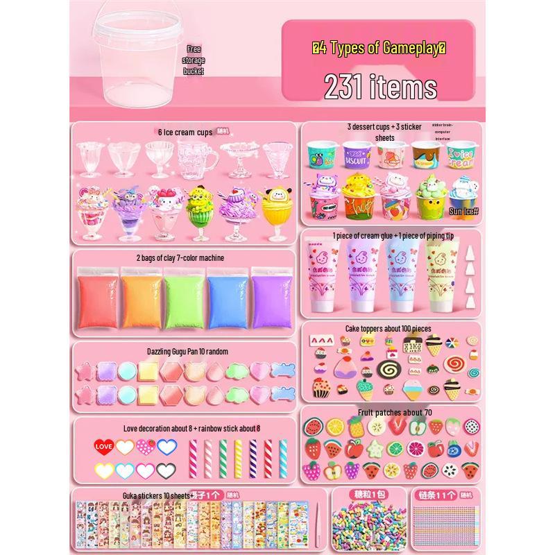 Dollhouse Materials for Role-Play: Real Kitchen Ice Cream Shop & Art Area for Kindergarten