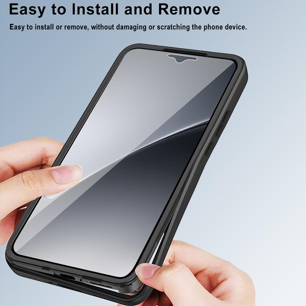 For Xiaomi 15 Pro Case Acrylic+TPU Clear Phone Cover with PET Screen Film