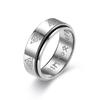 Anelli Rotanti in Acciaio Inossidabile per Uomo Donna Vintage Odin Norreno Vichingo Amuleto Anelli con Rune Gioielli Fidget Rotanti