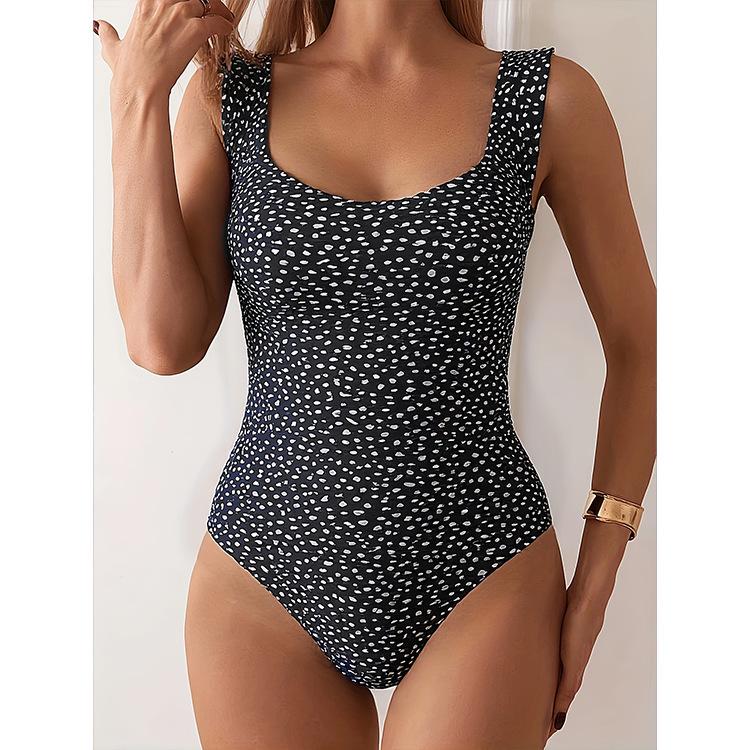 

Слитный купальник на бретелях европейского и американского стиля 2025 года: Закрывающий живот, Консервативный купальник для пляжа и бикини для горячих источников для женщин XL чёрный