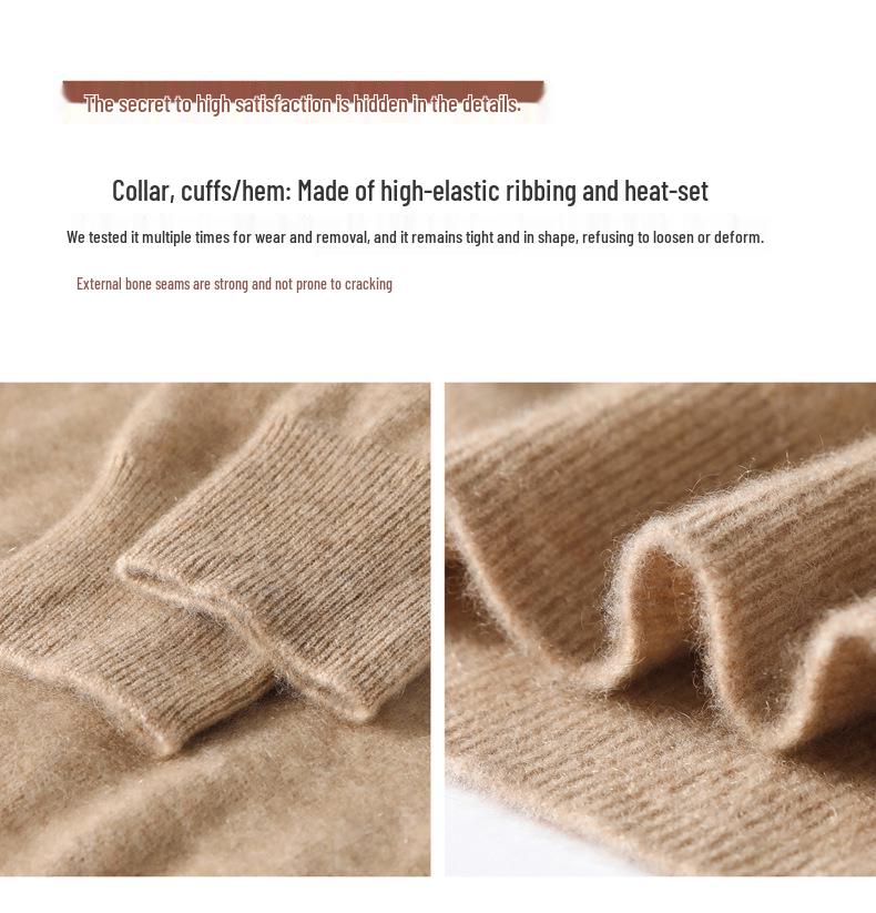 Women's 100% Pure Cashmere Round Neck Seamless Knit Sweater with Raglan Sleeves