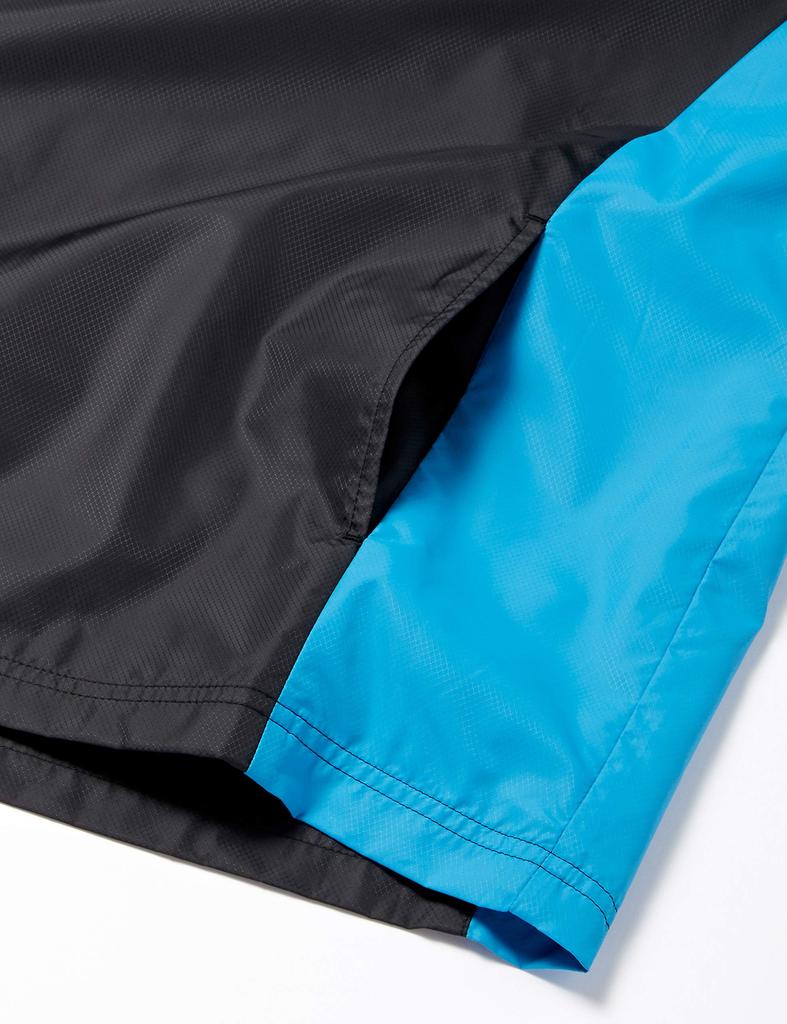 Mizuno Tennis Windbreaker Mesh Size L Shirt, Water-Repellent, Stretch, Lining, Unisex, 62JE7001, 92, Black/Diva Blue,