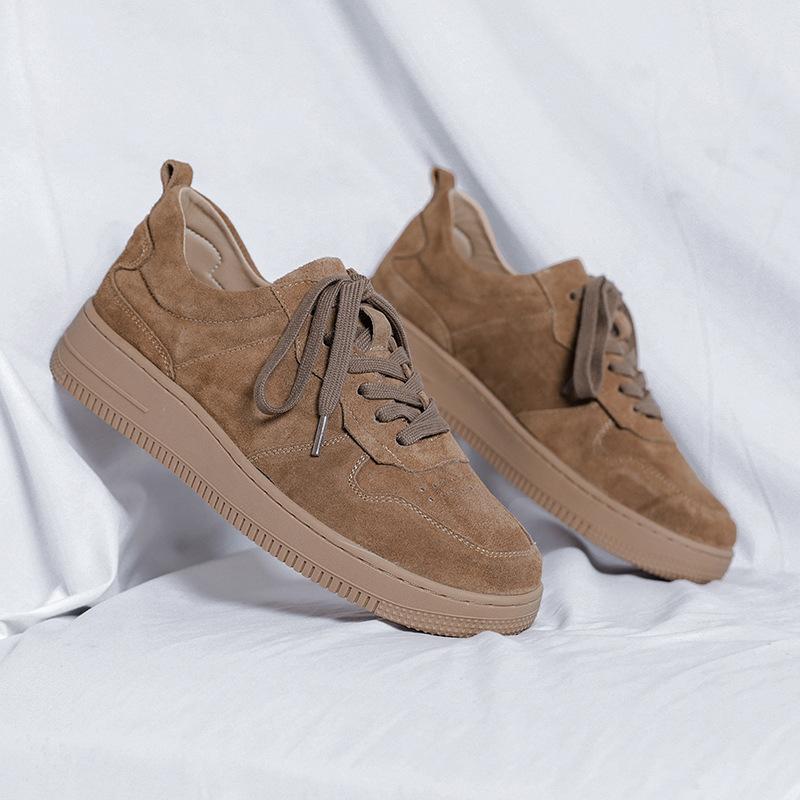 

Мужская обувь весна и осень 2025 года, новые повседневные кожаные туфли, дышащие, универсальные, рабочие туфли, флип-мех, низкие туфли для серфинга 8003-R 38 жёлтый