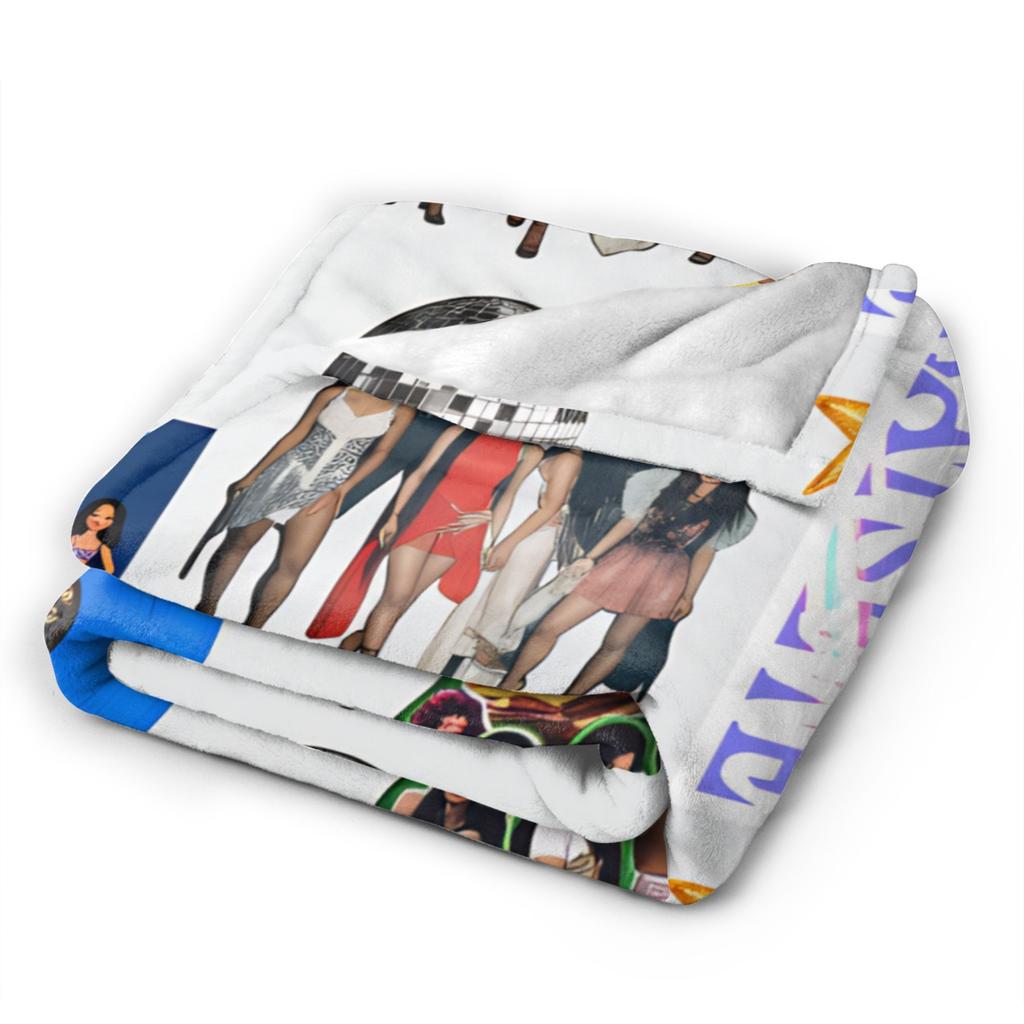 Katseye Kpop Musik Plüschdecke Kinder Erwachsene Flanell Bettwäsche Überwürfe für Sofa Sessel Super Warm Qualität Tagesdecke Geburtstagsgeschenk