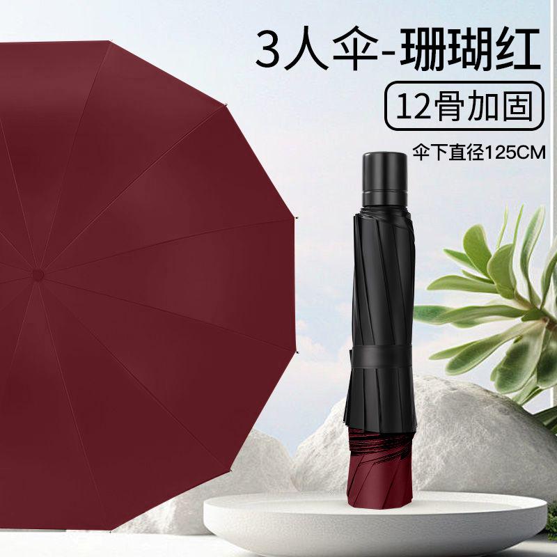 Extra-Large Manual Umbrella Extra-Wide Extra-Thick Reinforced All-Weather Umbrella for Women—Folding Sunshade