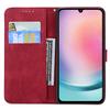 (Red) Case for Samsung Galaxy A55 5g Kickstand Protective Leather Wallet with Card Slot Stand Flip Phone Case Big Butterfly