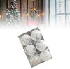 6 Pcs Xmas Ball Ornaments Set Snow Scene Shatterproof Transparent Acrylic Clear Xmas Balls Hanging D