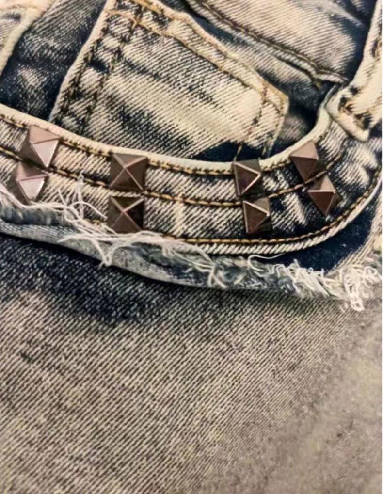American Plus Size Spicy Girl Low-Waist Denim Shorts - Summery, Slimming, Sexy, High Street Style, Hip-Hugging Super Short Hot Pants