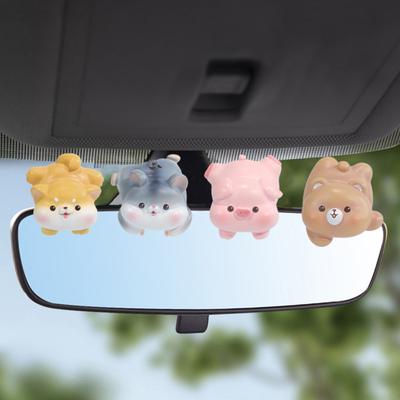 Car Ornament Cartoon Animal Car Dashboard Decoration Rabbit Duck Frog Dog Design Car Figurine High Temperature Resistant Car Accessories