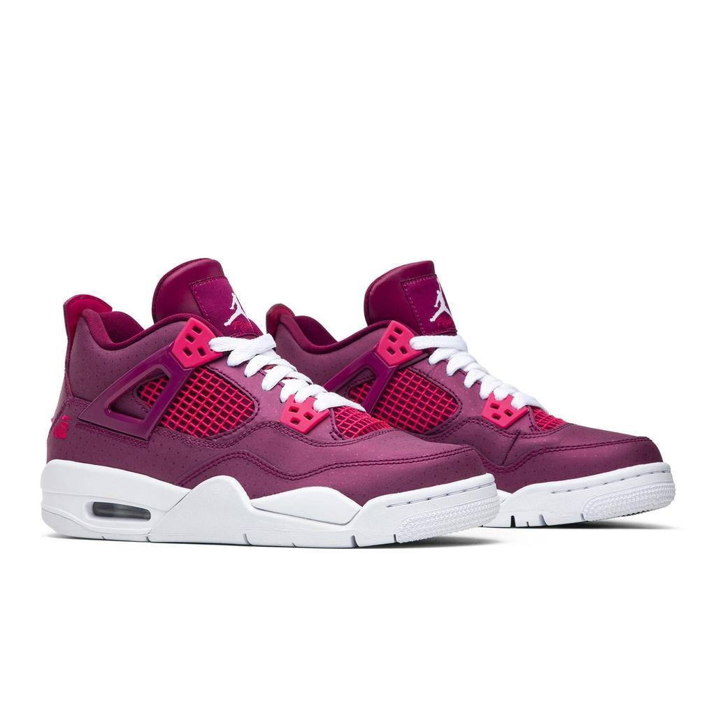 Air Jordan 4 Retro Grade School 'For The Love Of The Game' (Unisex) True Berry / Rush Pink / White Kids' Basketball Shoes 487724 661