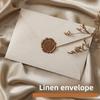 10pcs Linen Texture Envelope Western Style Envelope Paper Vintage Wedding Invitation Envelope Birthday Party Invitation New Year