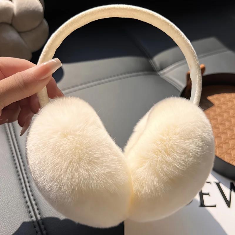 Outdoor warm plush earmuffs/Ideal Christmas gifts/Cycling earmuffs/Anti freezing ear caps/Winter ear protectors/Folding earmuffs бежевый